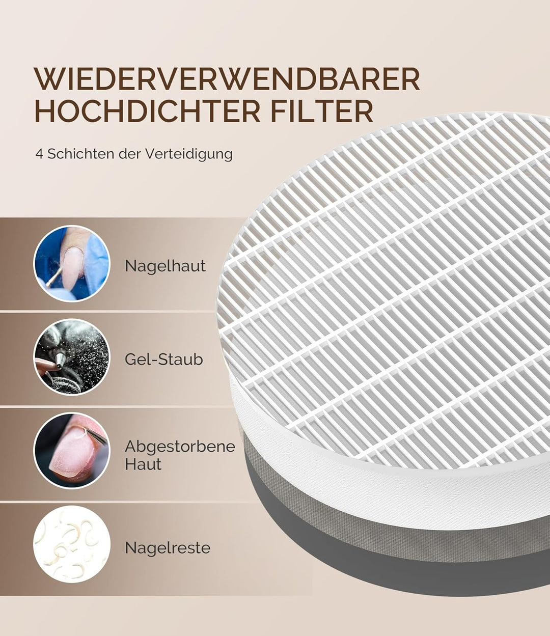 MelodySusie Professioneller Nagelstaubsauger 4500 U/MIN Starker Vakuum Ventilator Staubabsaugung für