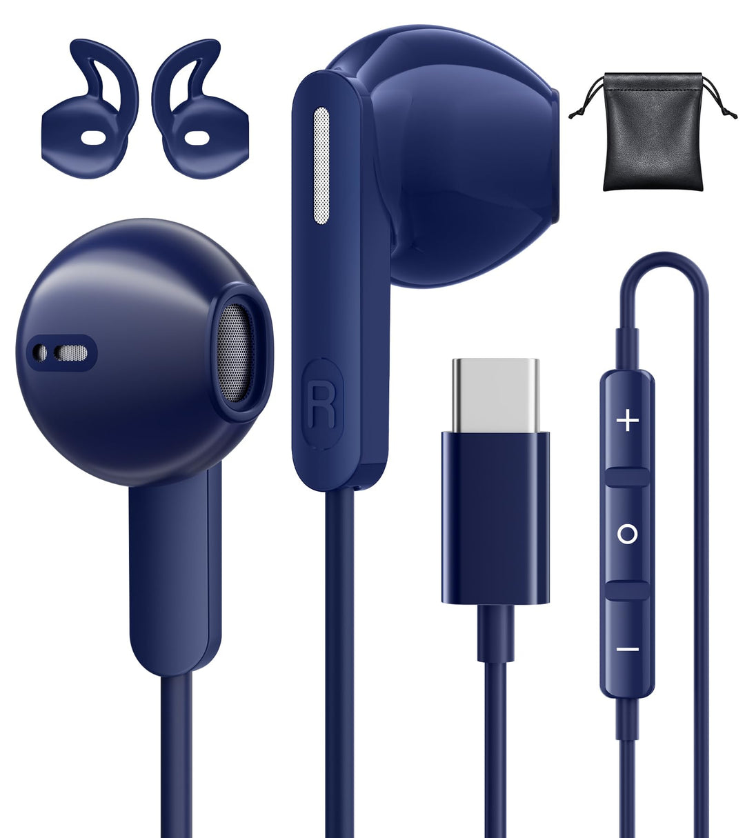 Kopfhörer mit Kabel USB C HiFi Kopfhörer USB C Kabelkopfhörer für iPhone 17 | USBC Kopfhörer mit Mik