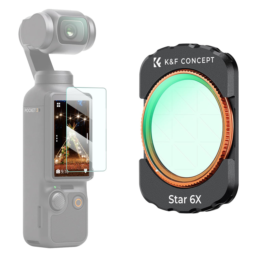 K&F Concept OSMO Pocket 3 6X Stern Filter, Magnetischer Effekt Filter kompatibel mit DJI OSMO Pocket
