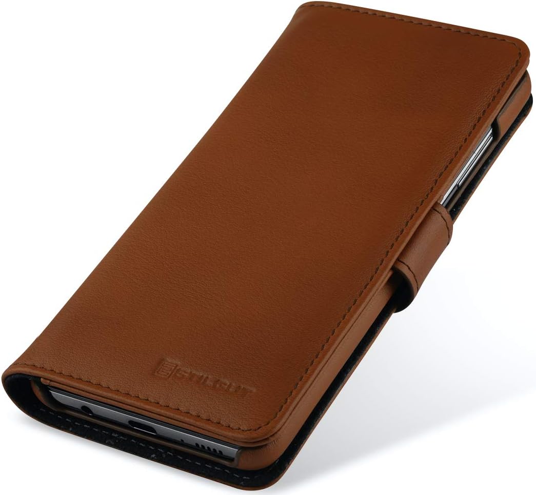 STILGUT Talis kompatibel mit Samsung Galaxy A51 Hülle mit Kartenfach aus Leder, Wallet Case, Lederhü