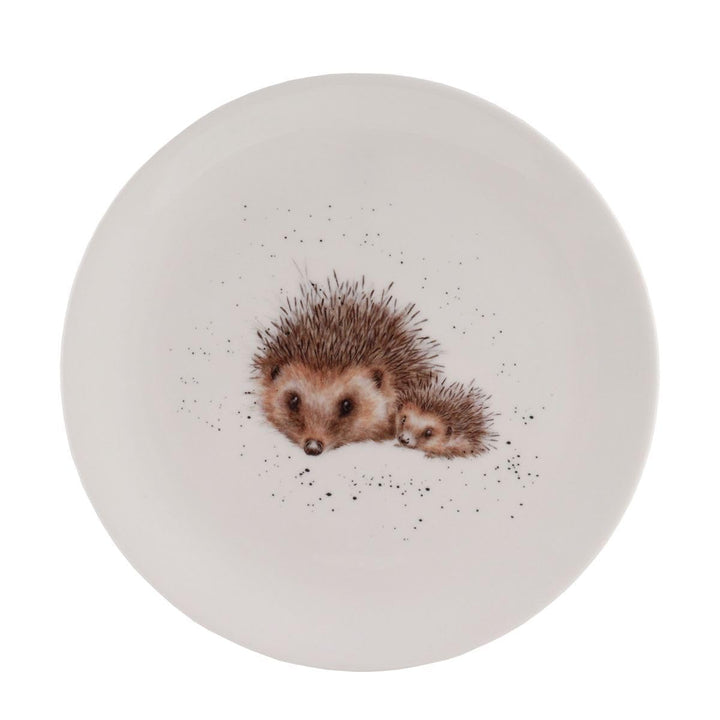 Wrendale Designs Porzellan-Kuchenteller Igel-Mama mit Kind ca. 20,5 cm D für Frühstück Kaffee & Kuch