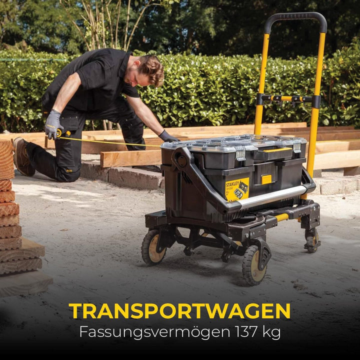 Stanley 2-in-1 Sackkarre und Transportkarre SXWTD-FT585 - Sackkarre Klappbar mit Tragkraft 137 KG -
