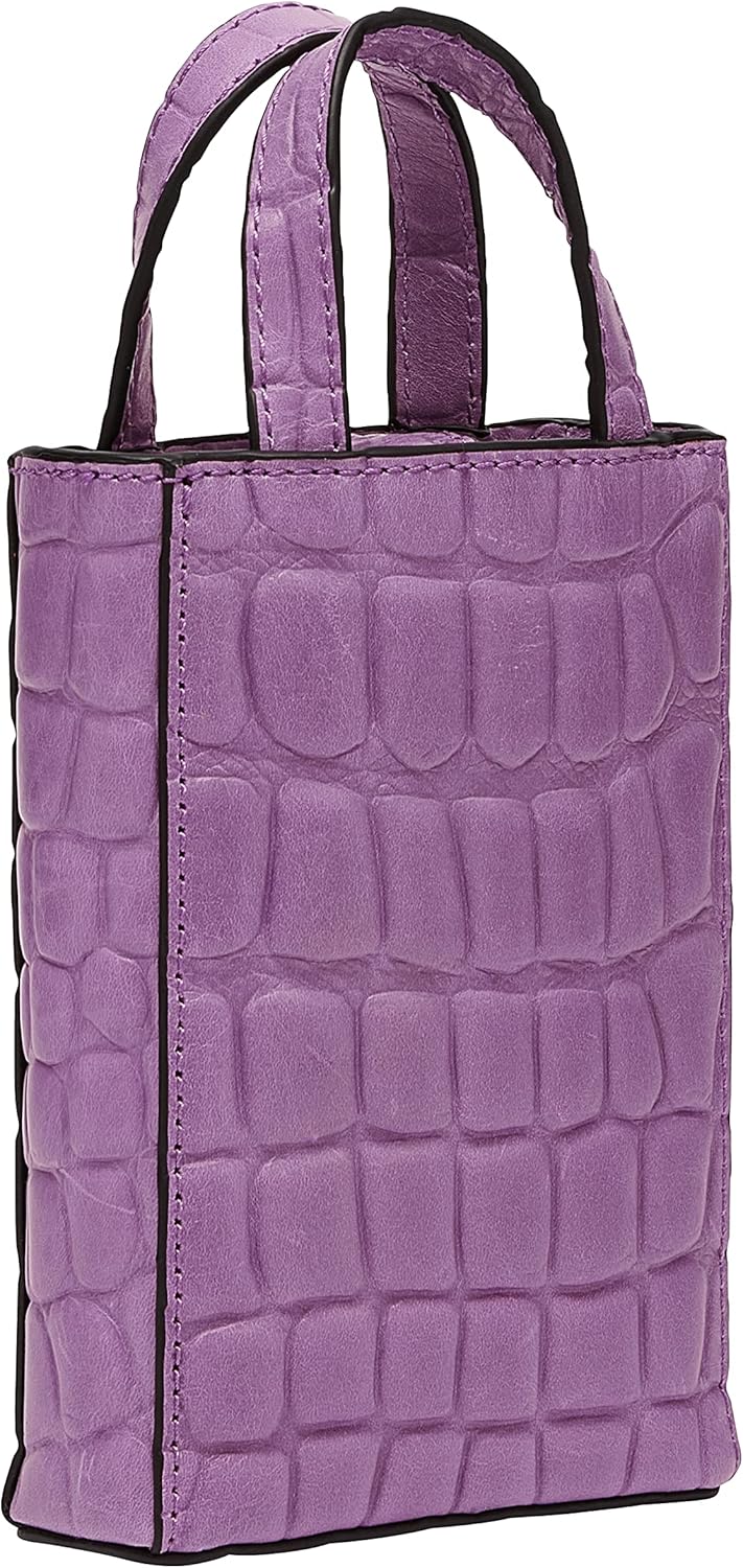Liebeskind Damen Pb Croco Paperbag Tote XS Lavender, Lavender