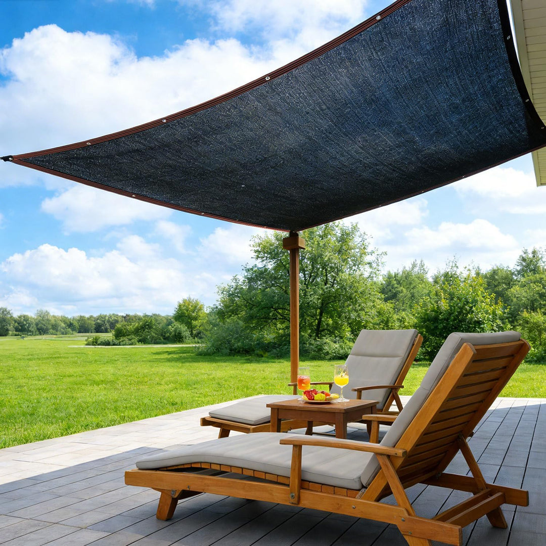Sonnensegel 2x5 m Garden Shade Net,90% UV-Beständiges Terrassendach Sonnenschutz,Schwarz Schattennet