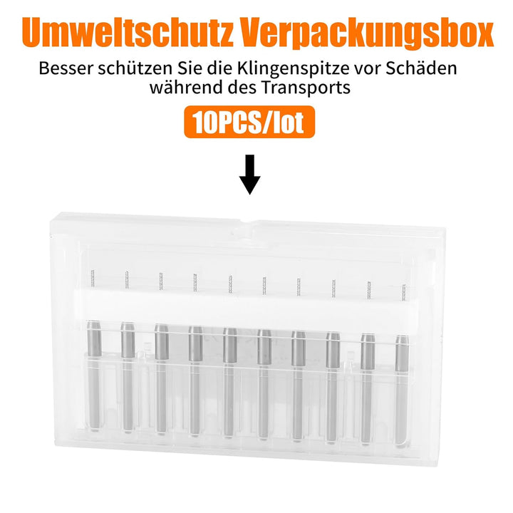 EU_HOZLY 10 Stücke Fräser 3.175mm Hartmetall-Endfräser Gravierbits CNC-Leiterplatten-Maschinen 0.8mm
