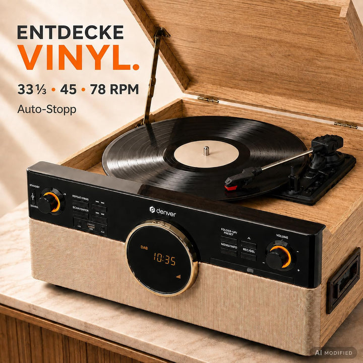 Denver Retro-Musikcenter MRD-180, Holz