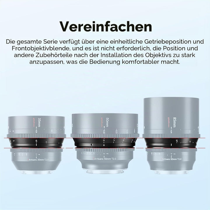 7artisans 85 mm T2.0 grosse Blende, Vollformat-Objektiv, L-Mount, manueller Fokus, geringe Verzerrun
