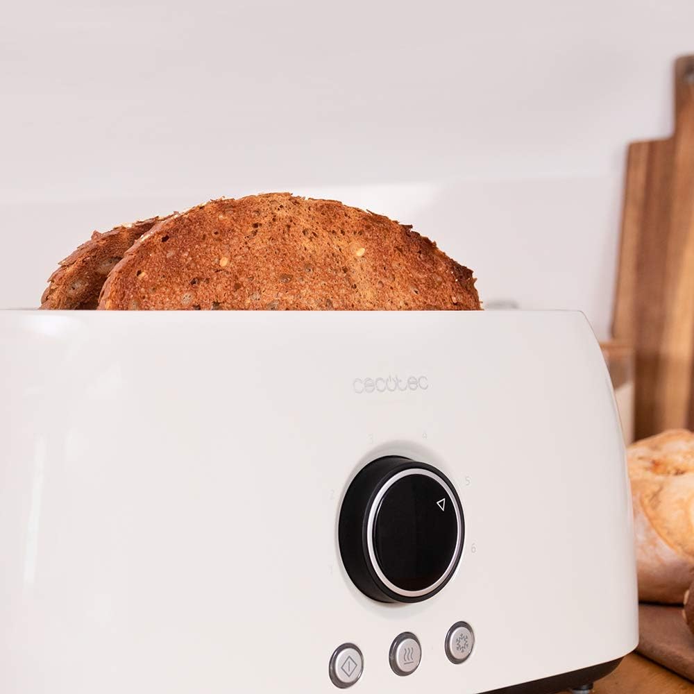 Cecotec Digitaler Toaster ClassicToast 15000 Beige Extra Double, 1500 W, Kapazität für 4 Scheiben Br