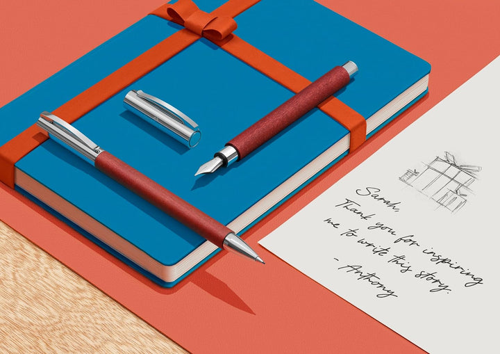 Faber-Castell 148180 - Füllfederhalter AMBITION Birnbaum, Federbreite M, inkl. Geschenkverpackung un