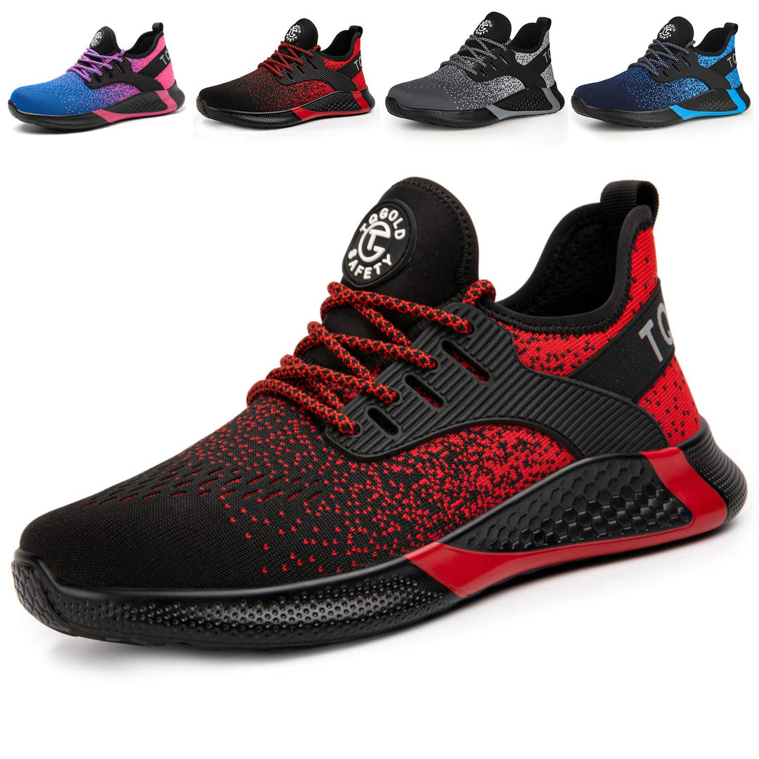Sicherheitsschuhe Herren Damen Leicht Arbeitsschuhe Stahlkappe Sportlich Schutzschuhe Atmungsaktiv r