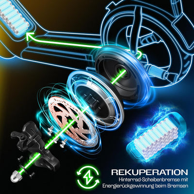 KESSER E-Scooter mit Strassenzulassung 40km Reichweite Faltbarer Elektro 36V / 10 Ah Batterie Roller