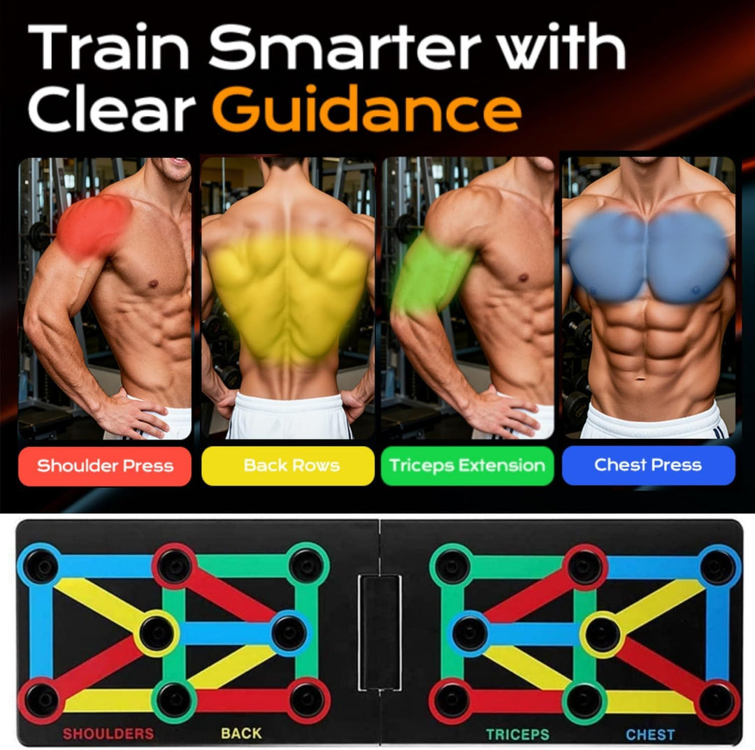 Push Up Board, Liegestütze Brett, 12 in 1 Faltbare Tragbare Multifunktionales Fitnessgerät Fettverbr