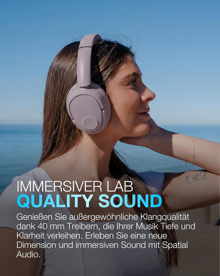 JLab JBuds LUX ANC Smart Noise Cancelling Over Ear Kopfhörer Bluetooth kabellos mit Mikrofon und akt
