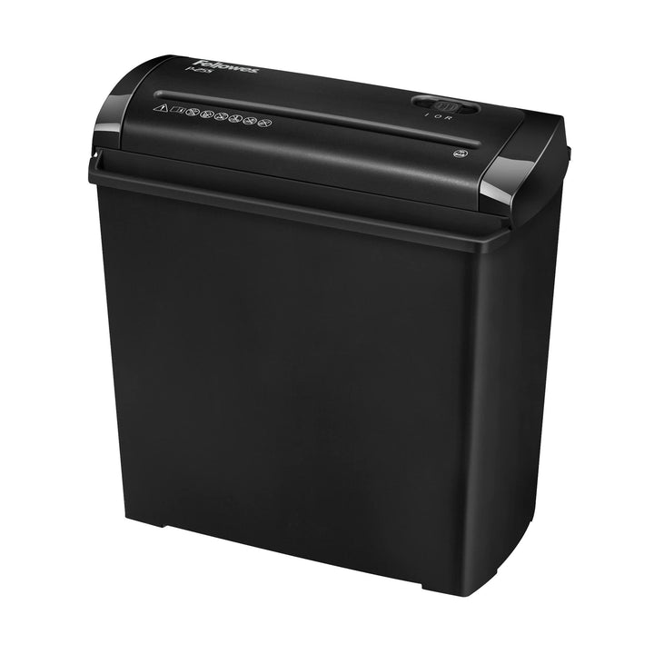 Fellowes Aktenvernichter 5 Blatt Streifenschnitt 7mm, Papierschredder für Zuhause, Powershred P-25S,