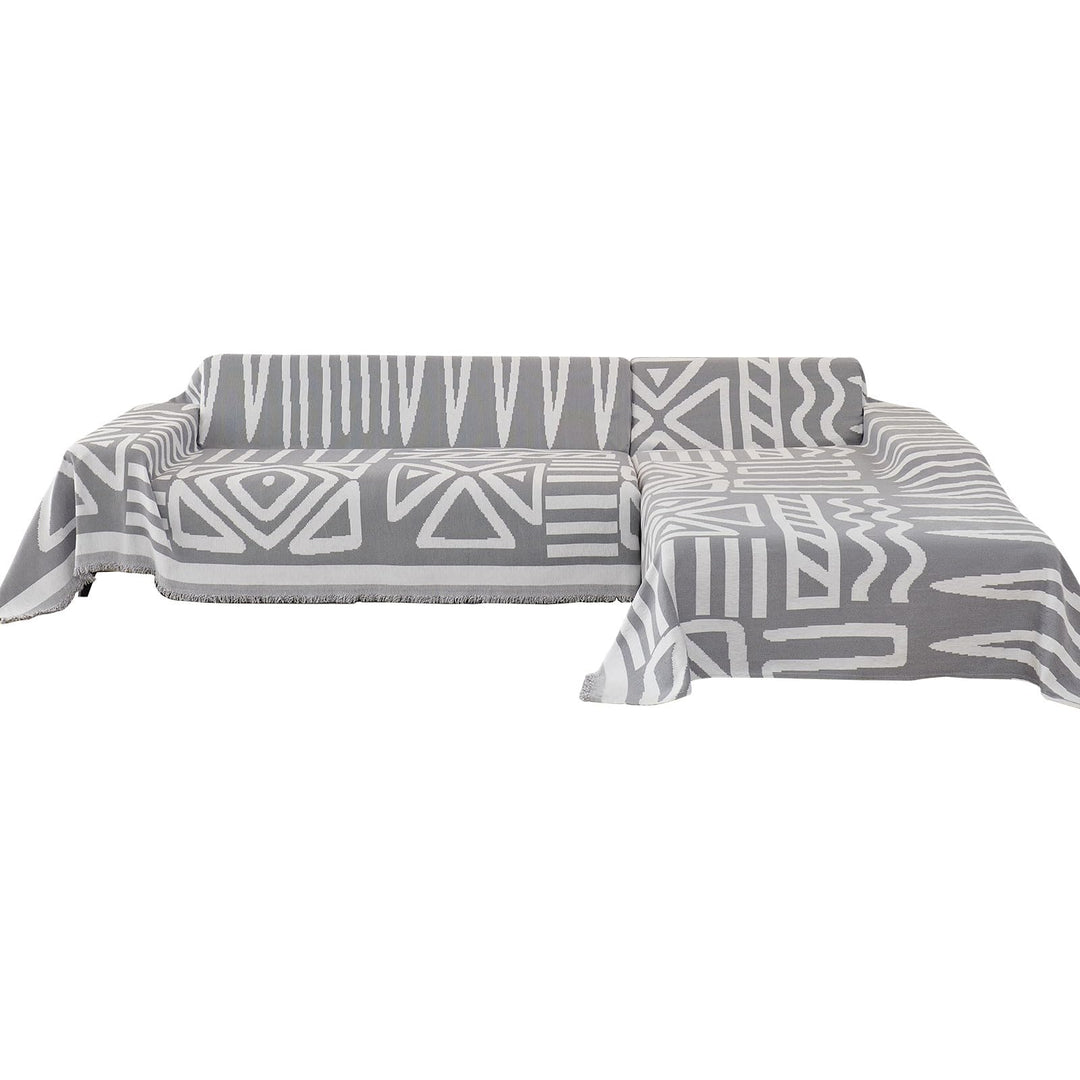 ShowyLive Sofa Überwurfdecke Sofa Überzug 2er Set für Ecksofa L-Form Sofabezug 3 Sitzer+3 Sitzer, Ch