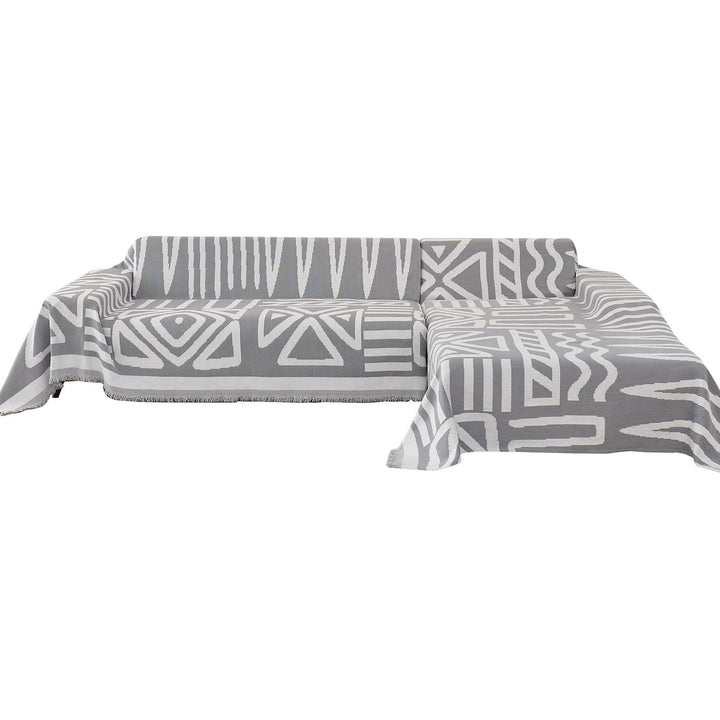 ShowyLive Sofa Überwurfdecke Sofa Überzug 2er Set für Ecksofa L-Form Sofabezug 3 Sitzer+3 Sitzer, Ch