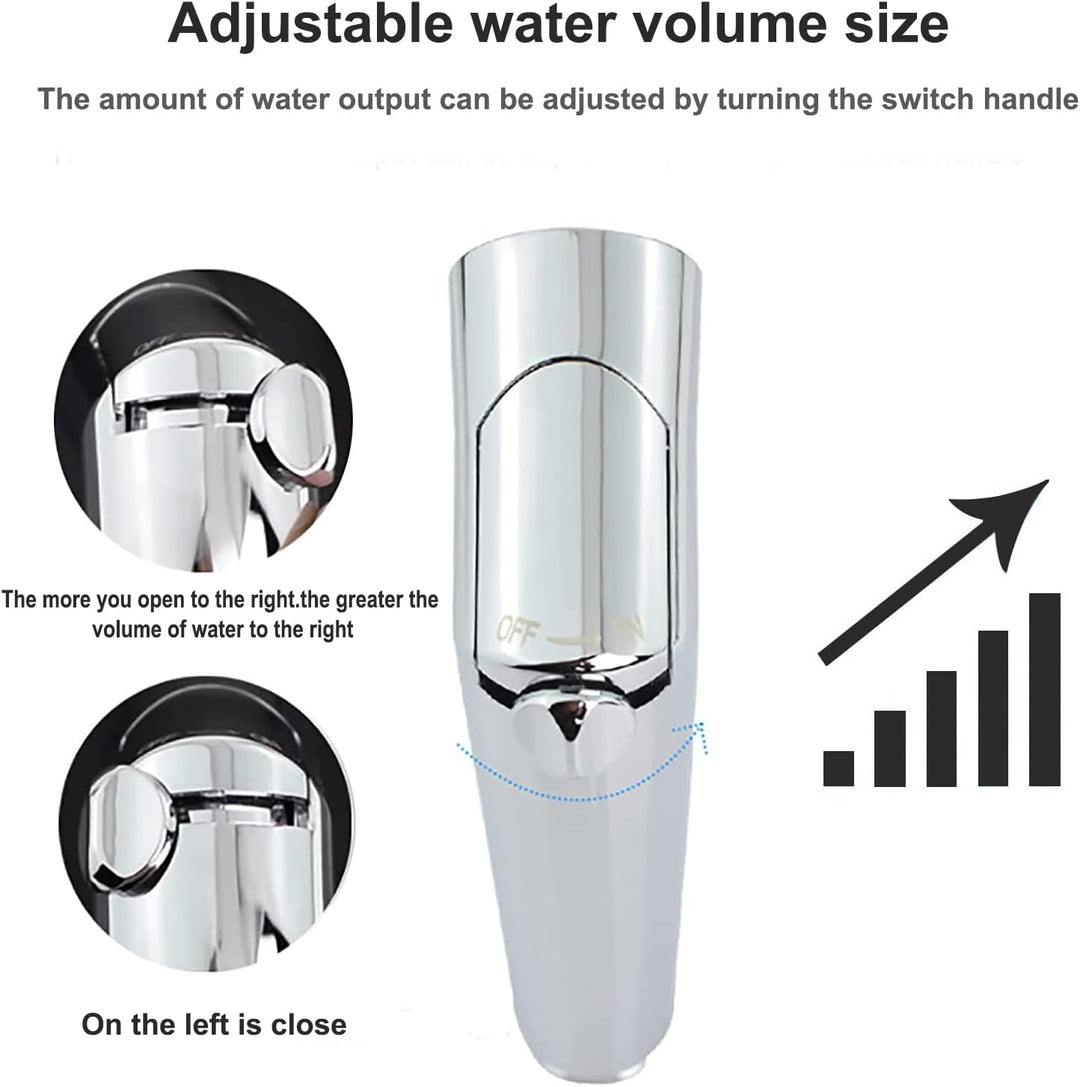 Bidet Handbrause Set, einstellbarer Sprühkopf ABS Chrom Baby Stoffwindelsprüh Kit mit Federschlauch,