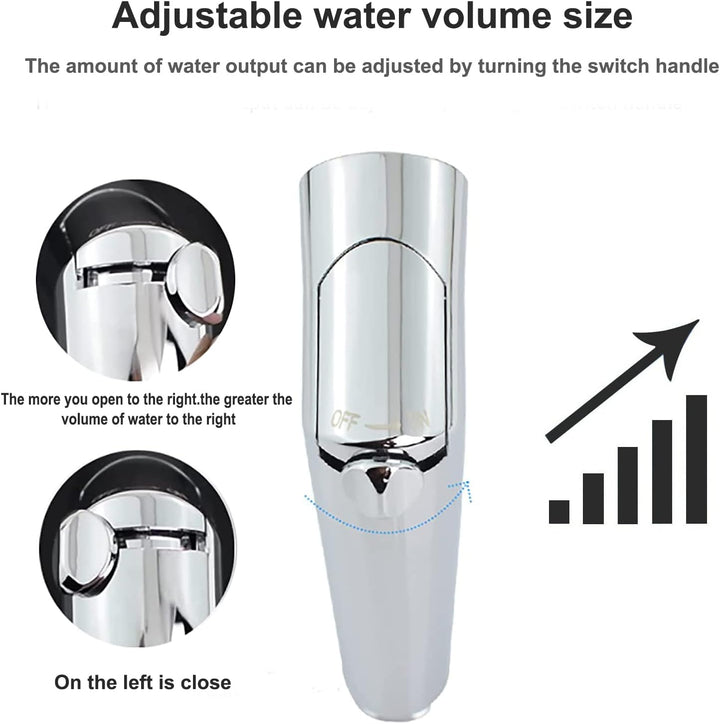 Bidet Handbrause Set, einstellbarer Sprühkopf ABS Chrom Baby Stoffwindelsprüh Kit mit Federschlauch,