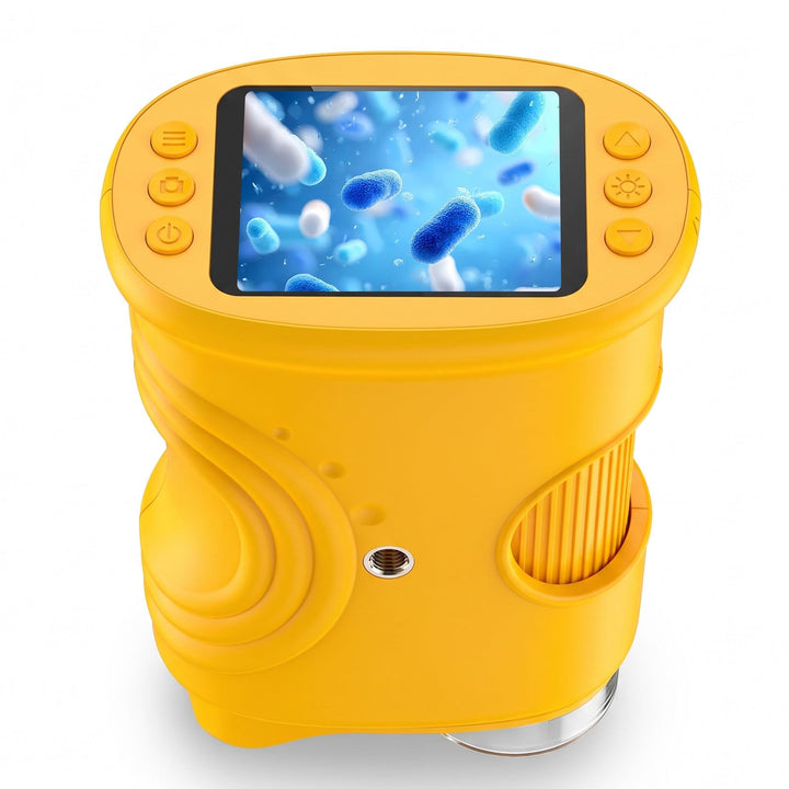 Digitales Mikroskop für Kinder, 1000X Vergrösserung mit 2.0" IPS Bildschirm, USB Wiederaufladbar und