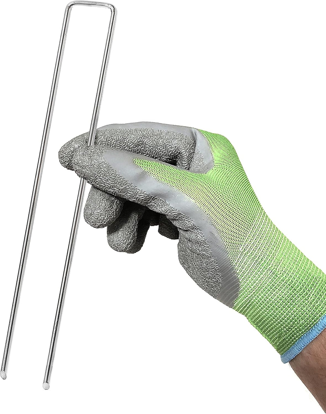 GardenMate 50 Erdanker VERZINKT aus Stahldraht 200mm lang, 25mm breit, Ø 3,8mm, Flacher Kopf - Für H