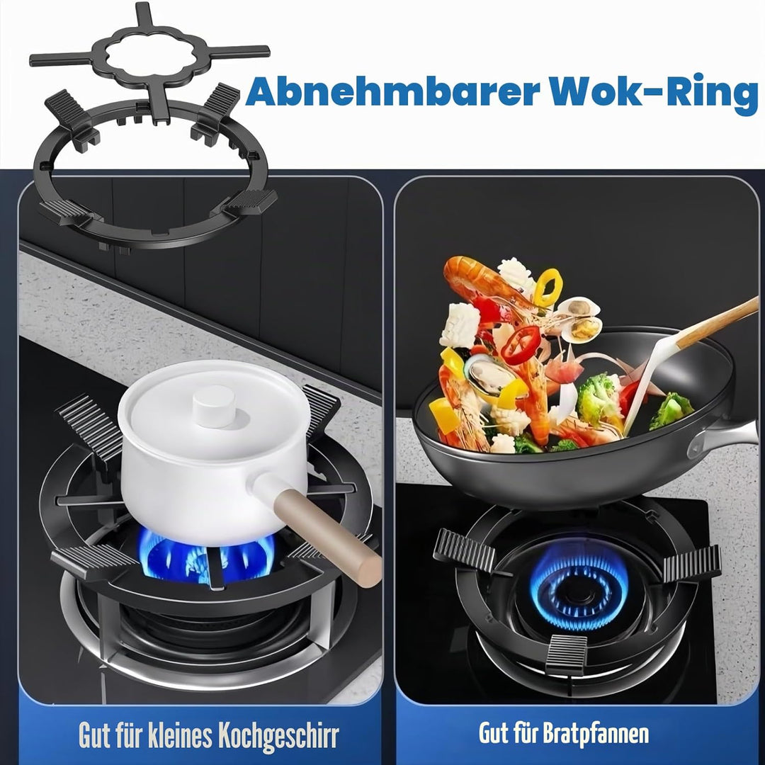 CHDEXU Gusseisen-Wok-Stützring für Mokkakanne, 2-in-1-Gasringreduzierer, Herdplattenständer für Woks