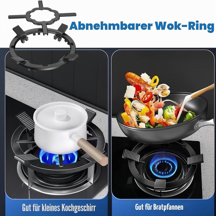 CHDEXU Gusseisen-Wok-Stützring für Mokkakanne, 2-in-1-Gasringreduzierer, Herdplattenständer für Woks