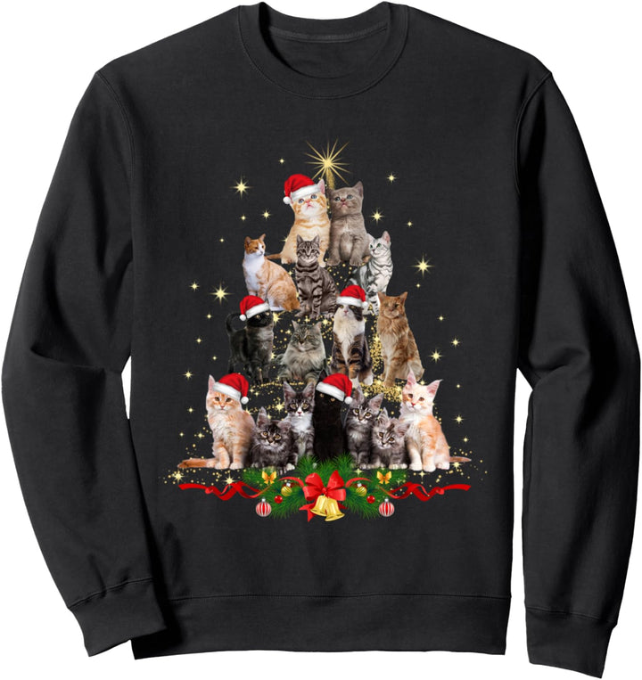 Baby Katzen Weihnachten Xmas Cat Mom Santa Kitten Kätzchen Sweatshirt