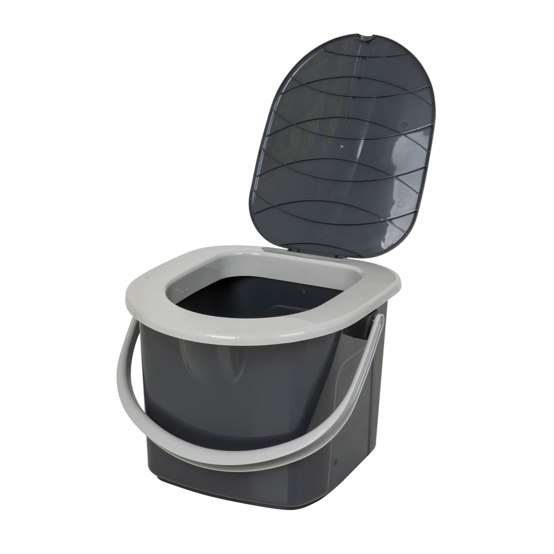 BranQ - Home essential 100% recycelt Kunststoff PP, Ökologisch, Mobile Campingtoilette 15,5 Ltr mit