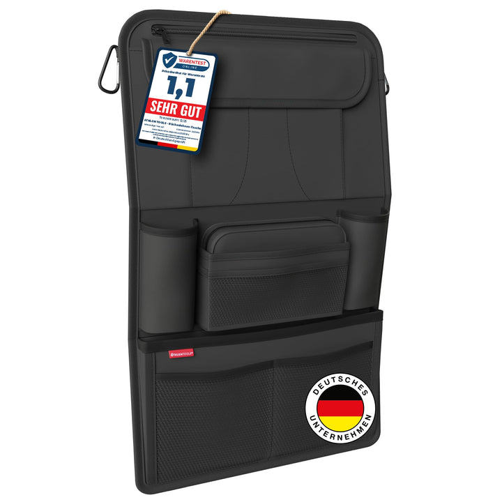 ATHLON TOOLS Der stabilste Autositz-Organizer - mit verstärkter Rückwand - Lebensmittelecht - mit in