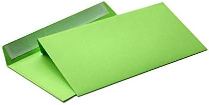 Briefumschläge DIN lang C6/5 114x229 mm grün 120 g/m² ohne Fenster haftklebend (Artikel: 208A) (100)