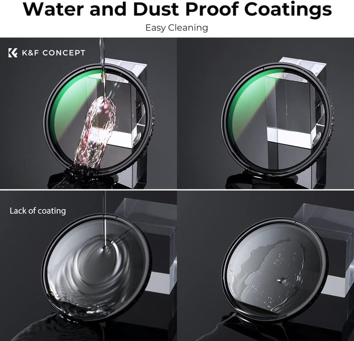 K&F Concept Nano-X ND Filter 52mm Variabler Graufilter ND2-32 (1-5 Stop) Neutral Graufilter