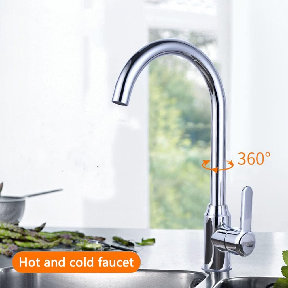 Wasserhahn Küche, Küchenspüle Einhebelmischer, Edelstahl Waschtischarmatur, Einhebel Mischbatterie,