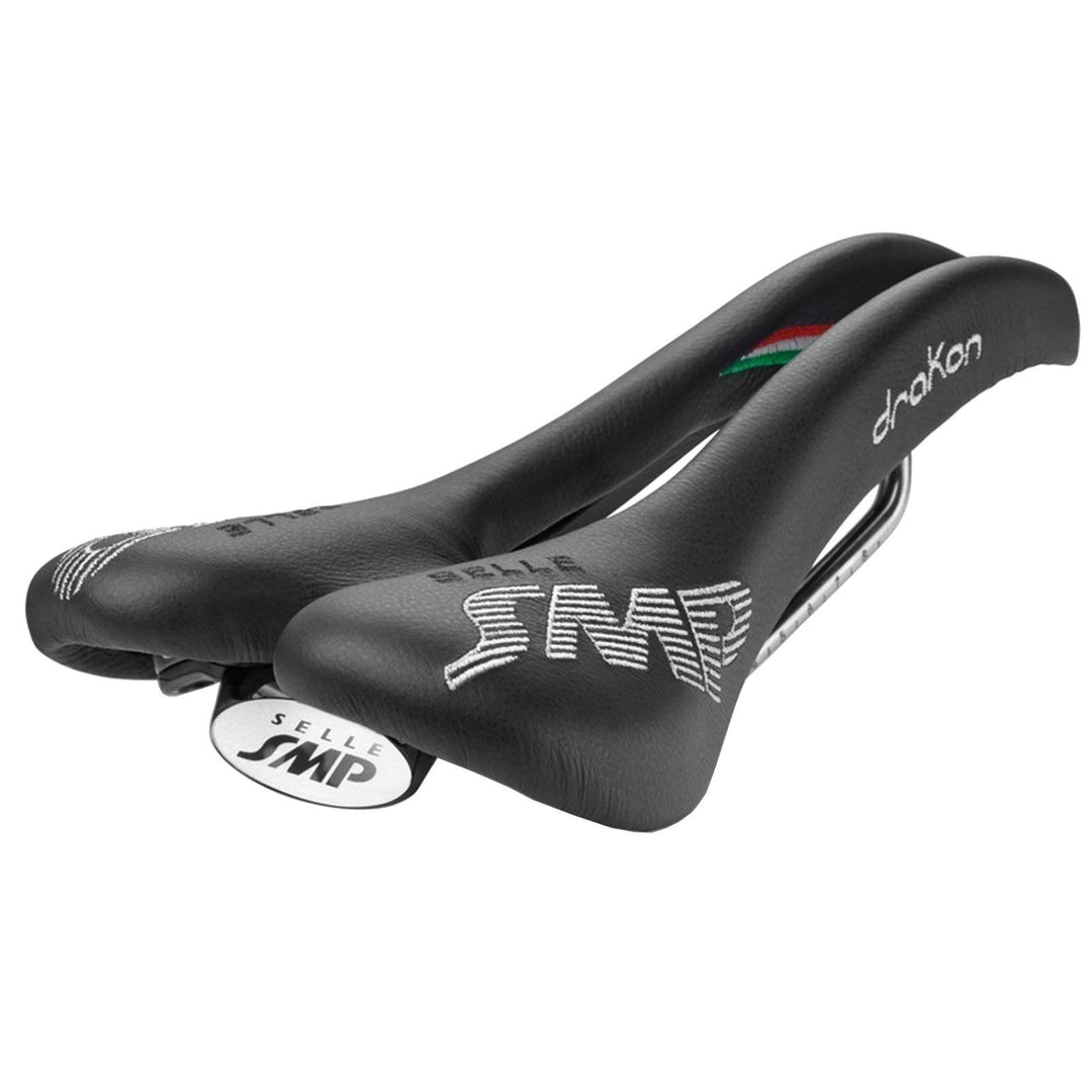 Sattel SMP DRAKON Edelstahl-Streben Schwarz 27 x 15 x 8 cm, Schwarz 27 x 15 x 8 cm