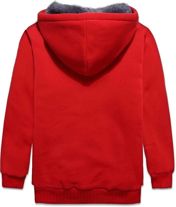 JACKETOWN Jungen Sweatjacke Gefüttert Kinder Hoodie Sweatshirt Kapuzenpullover Fleecejacke mit Kapuz