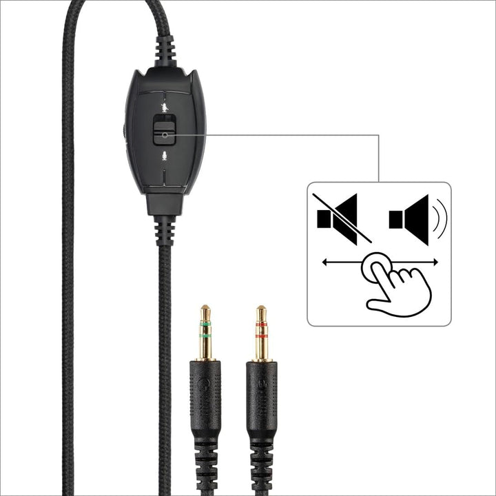 Hama PC Headset, Over Ear Kopfhörer mit Mikrofon (Headset mit Lautstärkenregler und verstellbarem Mi