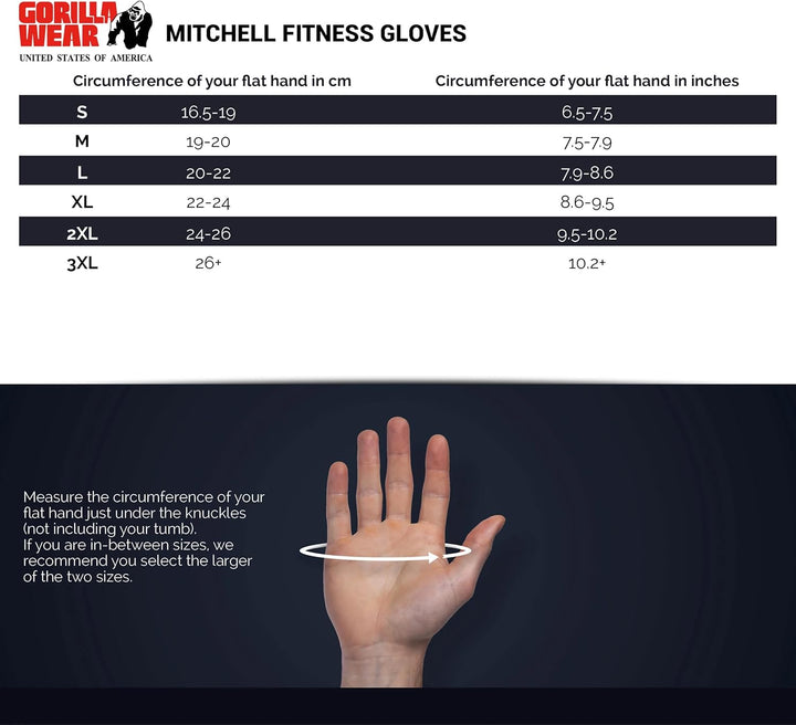 Gorilla Wear - Mitchell Training Gloves - Schwarz/Grau - Bodybuilding und Fitness Accessoires für Da