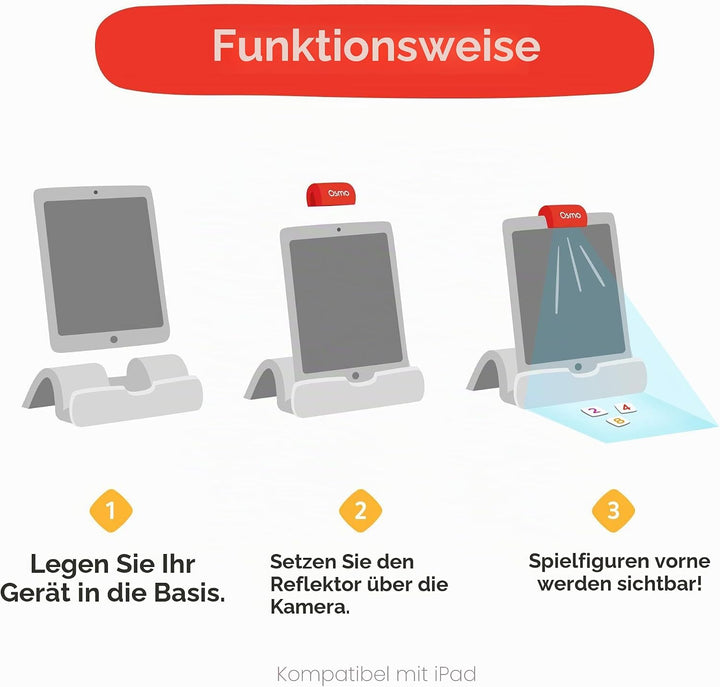 Osmo - Pizza Co. Starter Kit für iPad - Lernspiel - 5-12 Jahre - Mathematik, Umgang mit Geld, Kommun