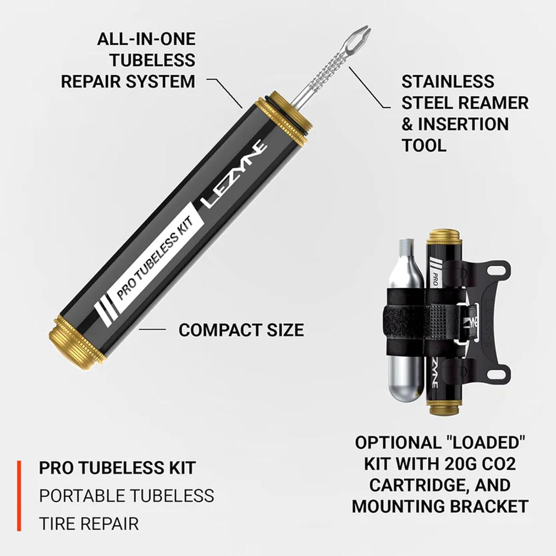 Lezyne Unisex – Erwachsene Pro Tubeless Kit Loaded schwarz