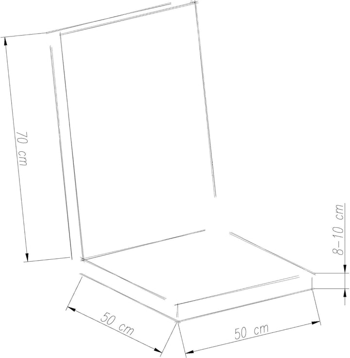 Chicreat Set mit 2 Hochlehnersesseln, 120 x 50 x 8 cm, Dunkelgrau 2er-Set, 120x50x8 cm Dunkelgrau, 2