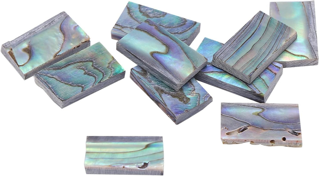 Astibym Abalone Shell Guitar Inlay Griffbrett, 10 Stück Abalone Shell Inlay Natürliche Gitarren Inla