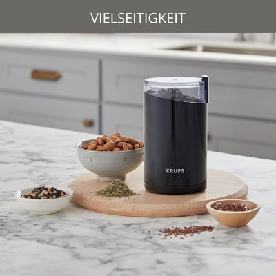 Krups F20342 Kaffeemühle und Gewürzmühle in Einem | Leistungsstarker Motor | Mahlgrad variabel | 75g