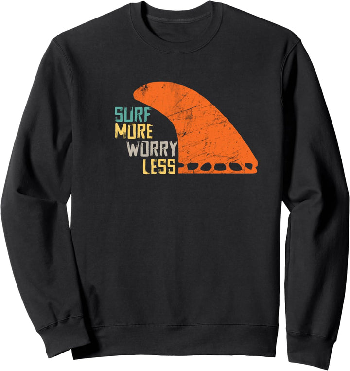 Longboard Surfboards Vintage Retro Srufer Sweatshirt