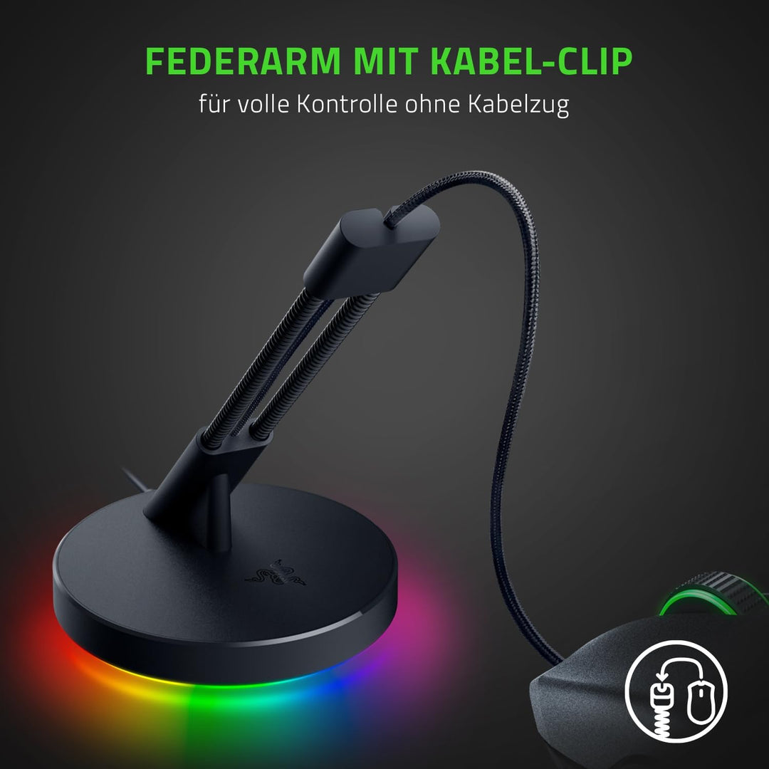 Razer Mouse Bungee V3 Chroma - Mauskabel-Halter mit RGB-Beleuchtung (Federarm mit Kabel-Clip, schwer