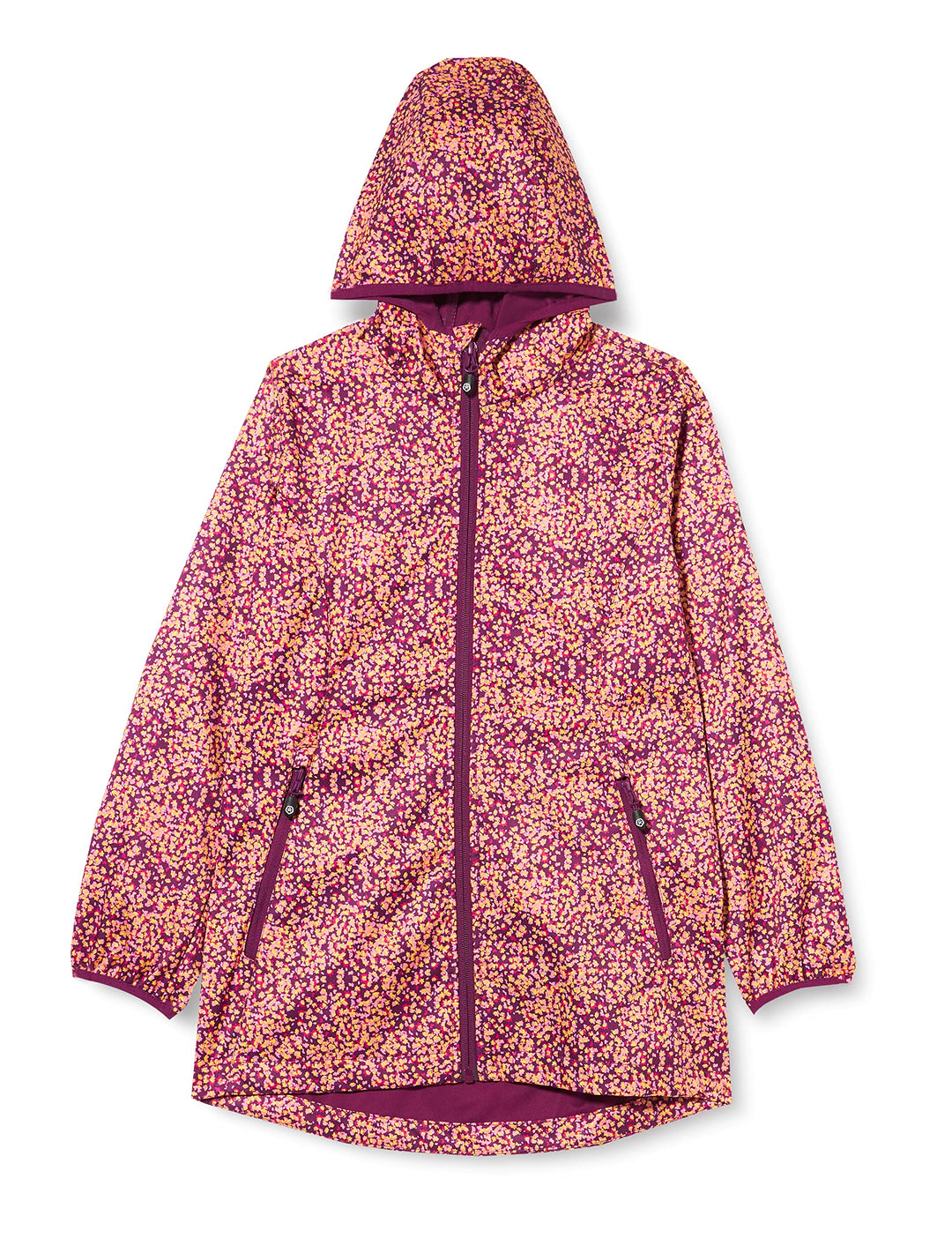 Color Kids Mädchen Softshell AOP, AF 8.001 Shell-Jacke, Plum Caspia, 110