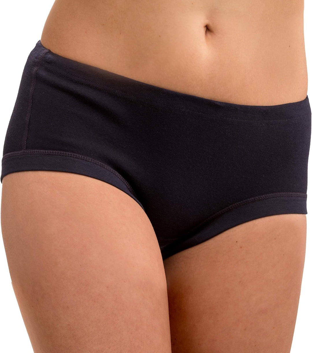 HERMKO 3er Pack Damen Taillenslip aus 100% Bio-Baumwolle mit Tunnelzug und elastischem Beinabschluss