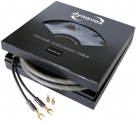 Dynavox High-End Lautsprecherkabel, Paar, Flexibles Kabel mit hochwertigen Bananensteckern, konfekti