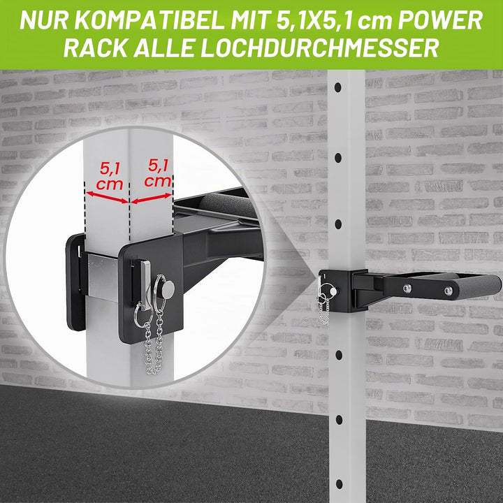 Kipika Muti-Grip Dip-Barren-Aufsatz für 5,1 x 5,1 cm und 7,6 x 7,6 cm Power-Rack, breite und schmale