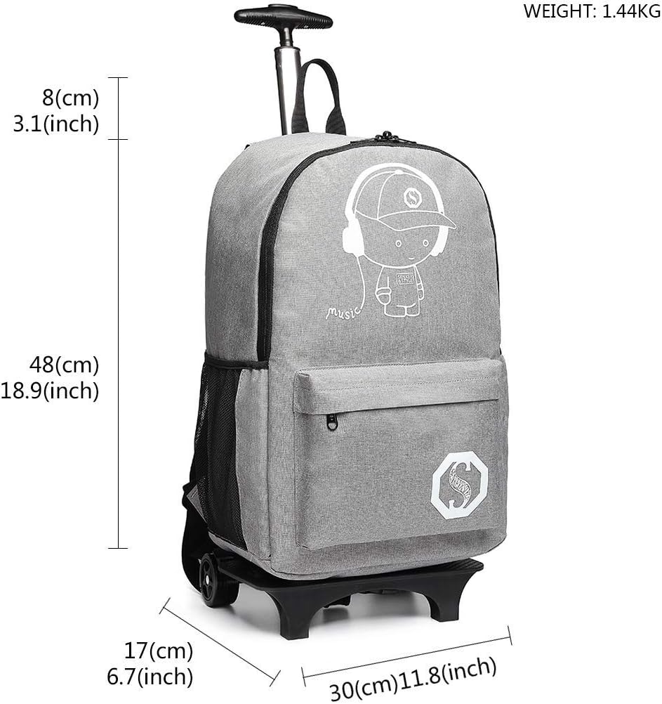 KONO Kinderrucksack Rucksack Backpack Schulrucksack Gepäck Koffer Kabine Rädern Trolley Reise Rädern