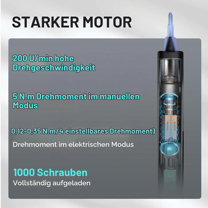 MQFORU Mini-Elektro-Schraubendreher-Set, 78 in 1 Präzisions-Elektro-Schraubendreher mit 72 magnetisc