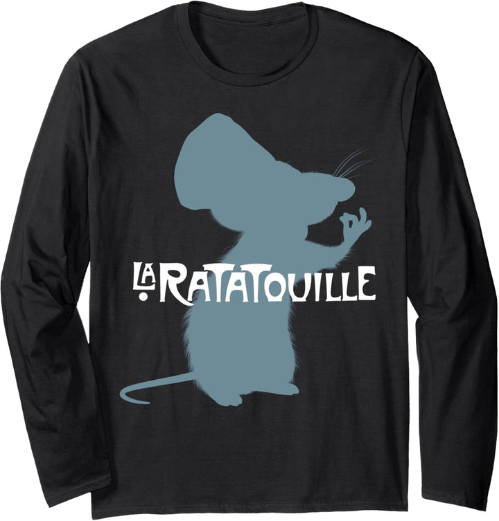 Disney Pixar Ratatouille Remy Silhouette Langarmshirt